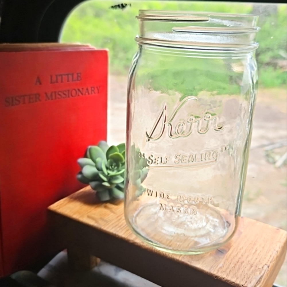 Vintage Kerr Widemouth Mason Jar Quart Size